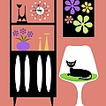 Cat in Pink Room