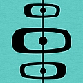 Mid Century Shapes 2 on Turquoise