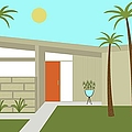 Mid Century Modern House in Tan